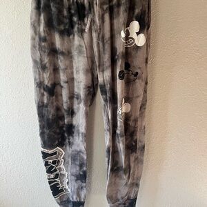Disney  Mickey Mouse Tie-Dye Joggers - Black and Gray